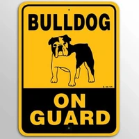 bulldog on guard sign aluminum 12 in x 9 in 32580492