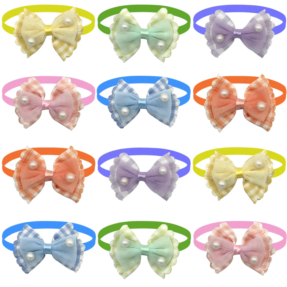 

Dog Dog Accessories Supplies Tie Flowers Bow 50/100pcs Dog Product Collar Holiday Small Neckteis Dog Pet Dog Pet Bowtie Mesh Cat