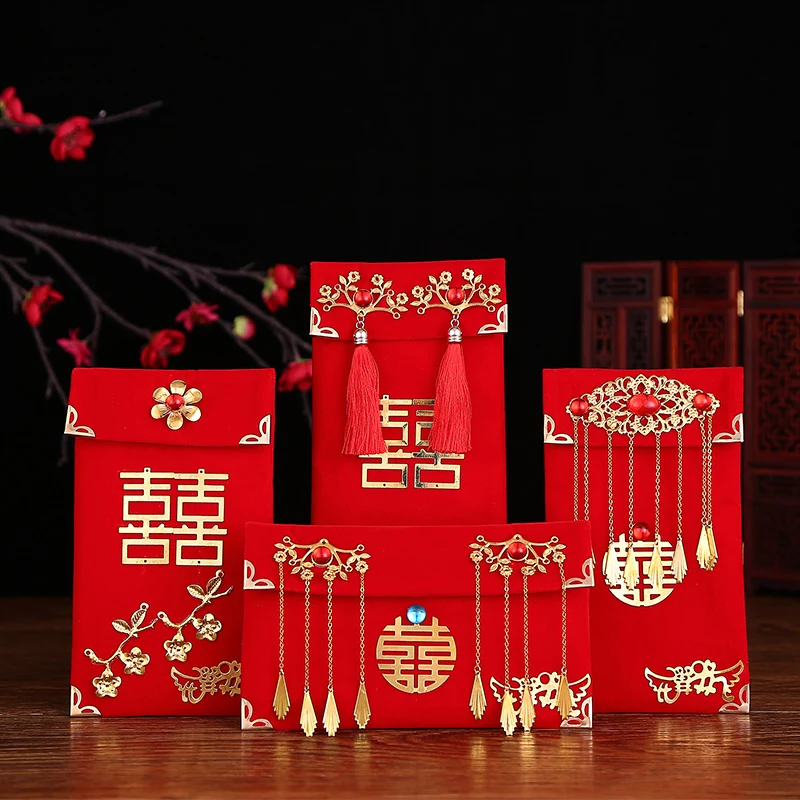 

Поменяйте подарочные деньги за 10000 юаней, красный конверт, свадебная креативная помолвка, Золотая прибыль-большая красная сумка-конверт