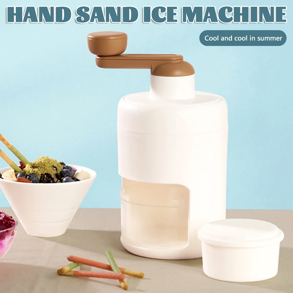 

Small Manual DIY Ice Crusher Hand-Cranked Smoothies Hail Ice Breaker Shredding Shaved Crushing Machine Ice Cream Makers
