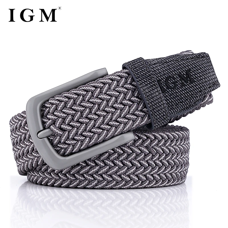Canvas Woven Belt Non-porous Elastic Elastic Belt Male Students and Young People Leisure Military Training Belt Tide