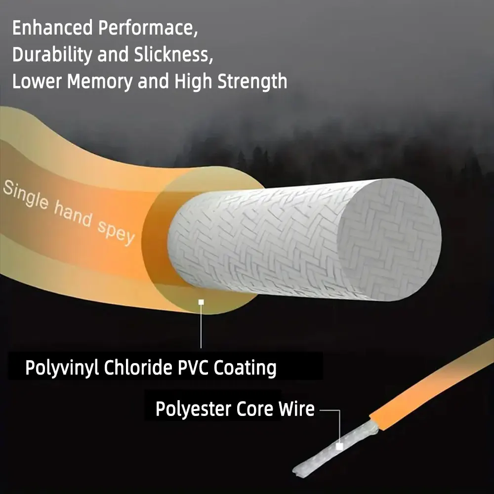Плавающая Леска 90 Футов С Ручкой Для Ловли Нахлыстом Нейлоновая 2 Сварными