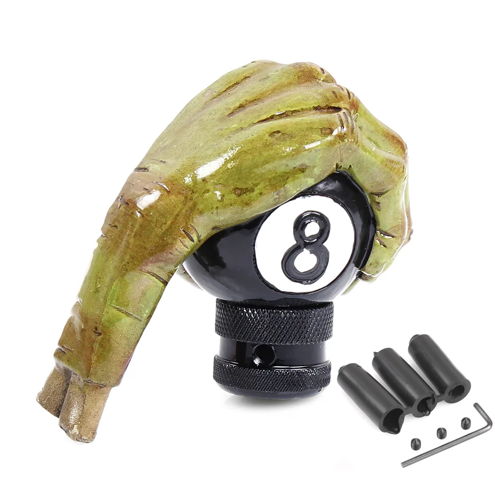 

Ручка переключения передач в пиратском стиле, Реалистичная зеленая дьявола, рычаг переключения передач с черепом, подарок на Хэллоуин, SFN046