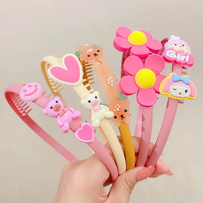 

Детская повязка для волос артефакт для сломанных волос с зубцами Нескользящая повязка на голову заколка для волос Милая принцесса прижимна...