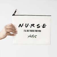 personalized pouch nurse makeup bags canvas storage bag day of mother love letter cosmetic bags bridesmaid proposal gift