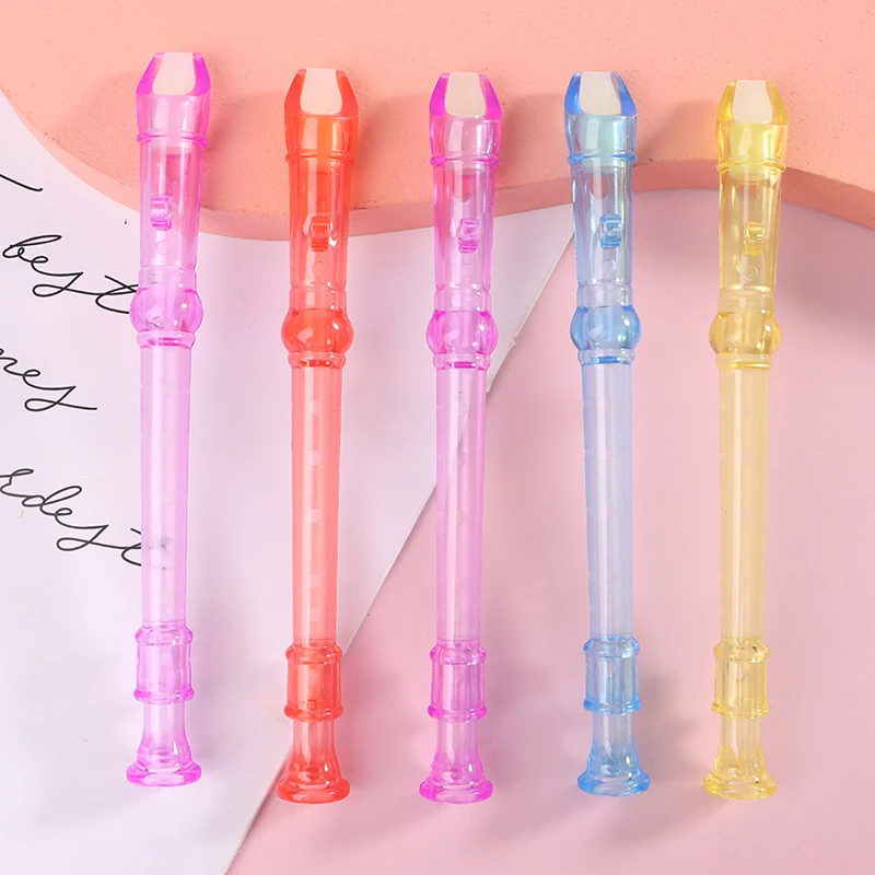 

1/5pcs 6 Hole Mini Translucent Flute Clarinet Flute Musical Instrument Music Flute For Kids Toy Gift