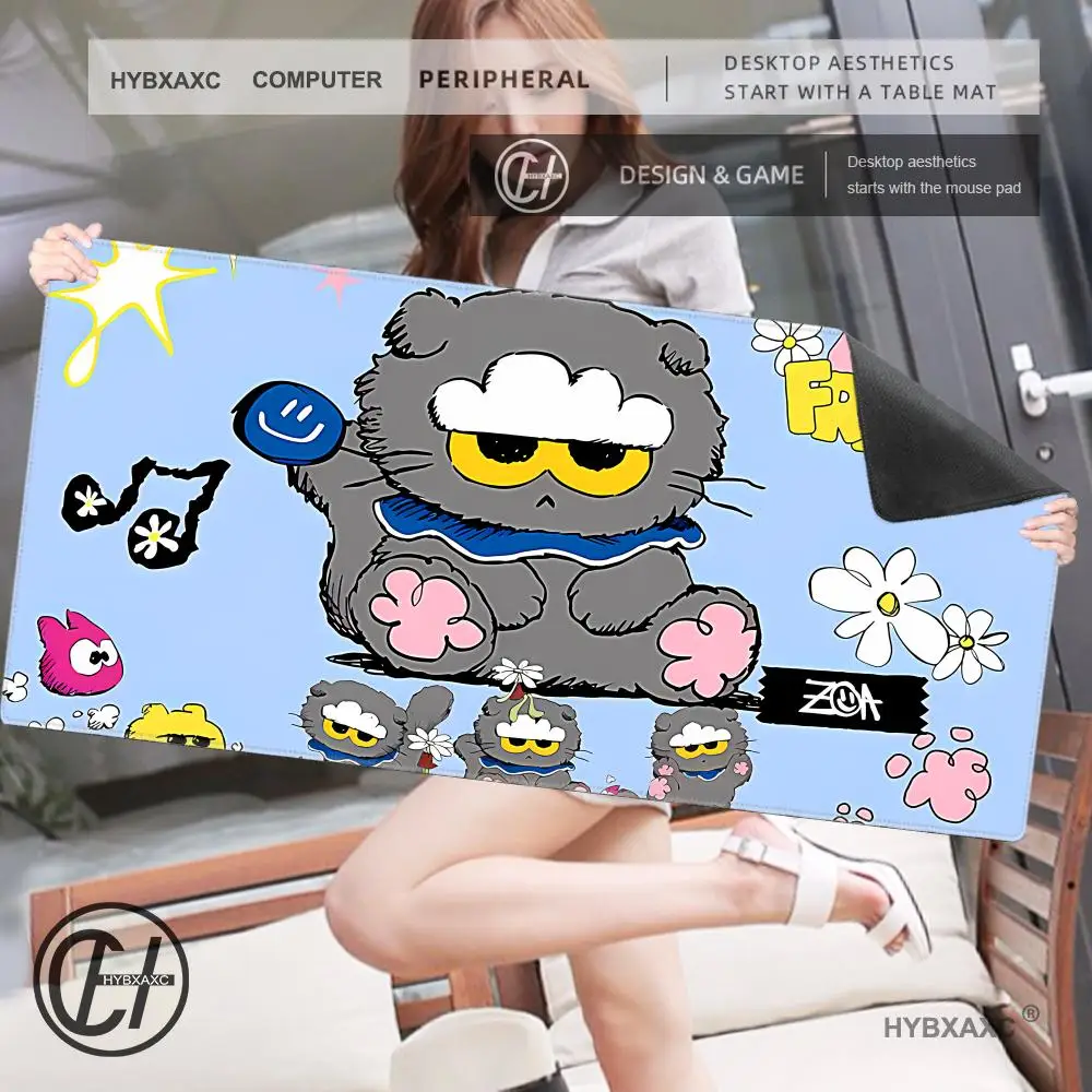 Фото Коврик для мыши HD Z-ZOA-Friend XXL, большой резиновый коврик для клавиатуры и ноутбука, нескользящий настольный коврик, новинка для геймеров №5