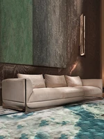 italian light luxury leather sofa frosted first layer cowhide high end large family living room sofa