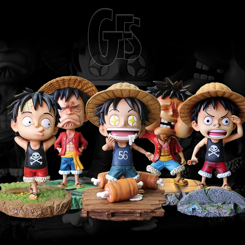 

GSF 15CM Anime One Piece Action Figure Monkey D Luffy Childhood Funny Q Version Young Figurine Pvc Collectible Model Toy Gift