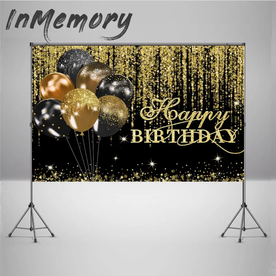 

Блестящие золотые фоны для фотосъемки на день рождения с воздушными шарами на заказ виниловые фоны для украшения дня рождения взрослых