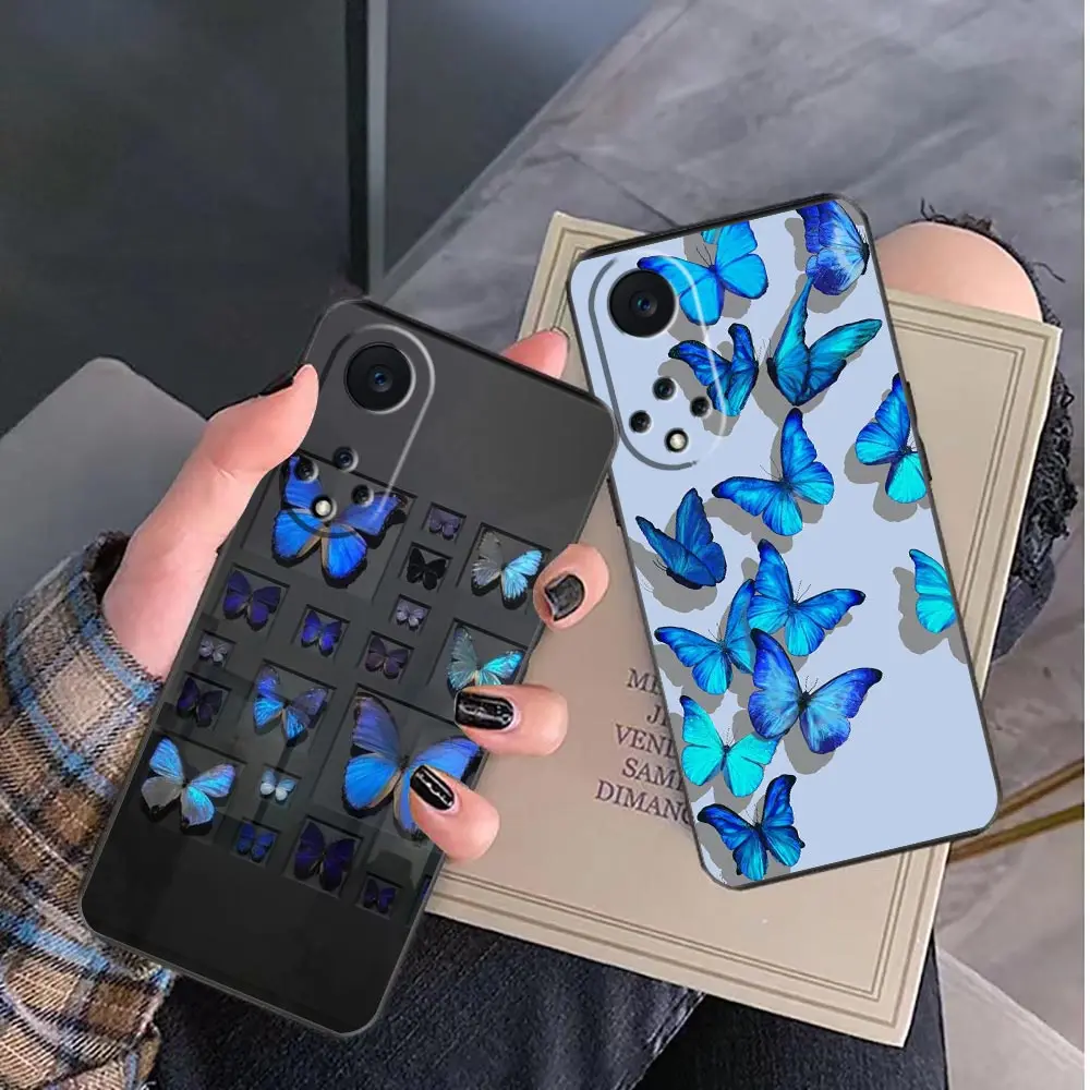 

Case For Huawei NOVA Y90 Y70 Y61 10 9 9SE Plus 8 8I 7 7I 5 5I 4 3 3I 2 2I 2S Lite Plus Pro Case Beautiful Blue Morpho Butterfly