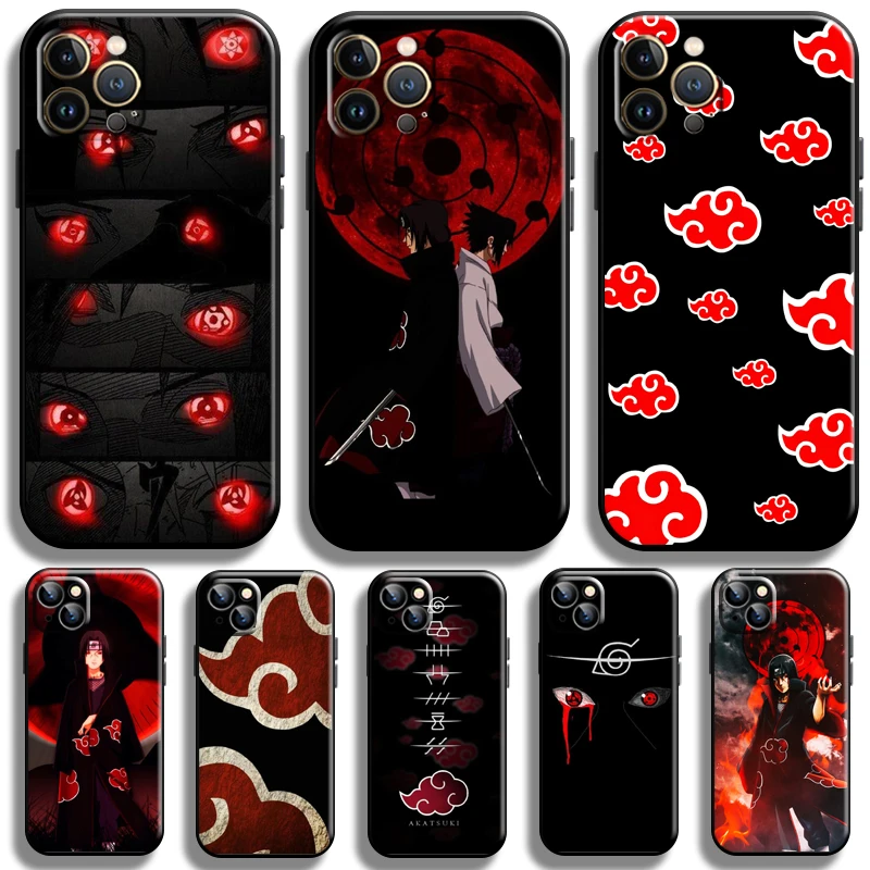 

Naruto Uchiha Itachi Akatsuki For Apple iPhone 13 12 11 Pro Max 12 13 Mini X XR XS Max SE 6 6S 7 8 Plus Phone Case Black Soft