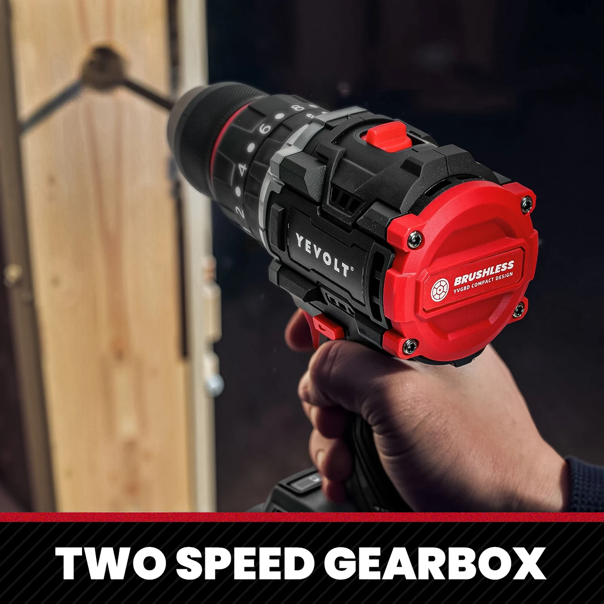 Набор бесщеточных электрических дрелей YEVOLT YVGBD20DU3 серия 20 В + 3 ударная