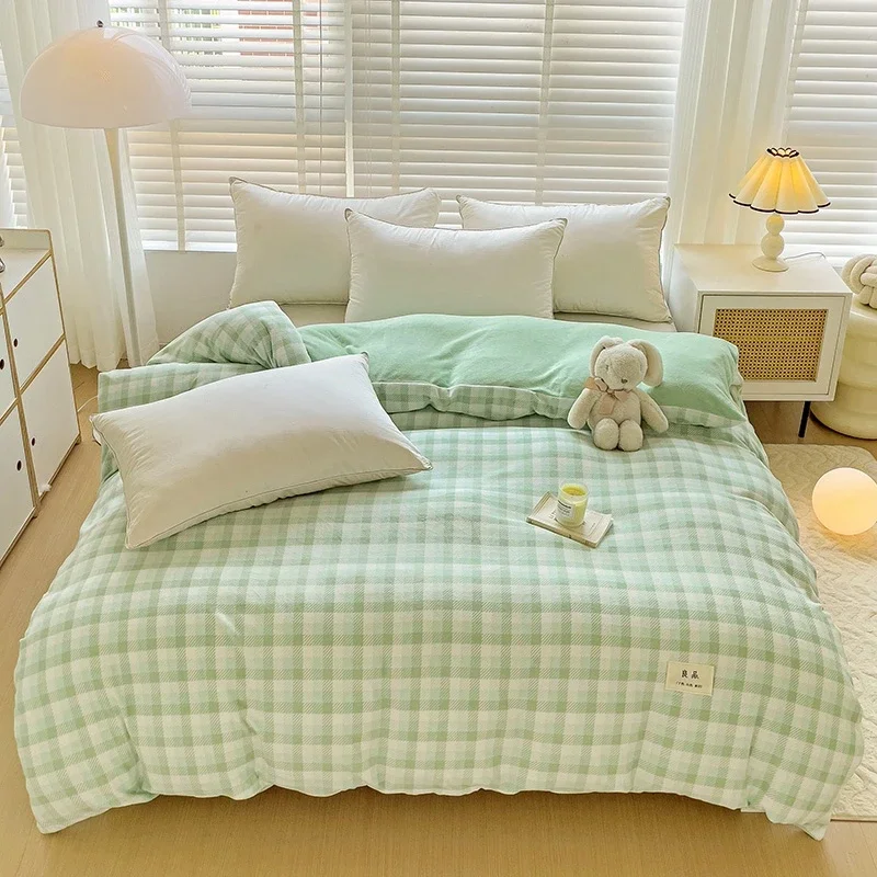 Новинка 2024 года детский односпальный комплект пододеяльника из молочного