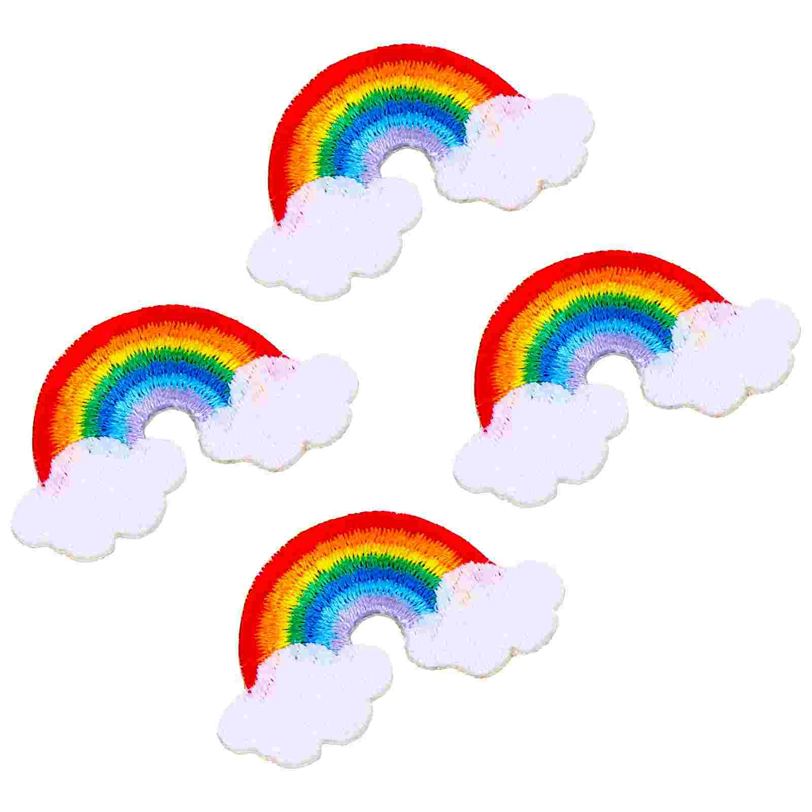 4 шт. Kidcore одежда радужные наклейки вышивка патчи DIY украшения мини-аппликации