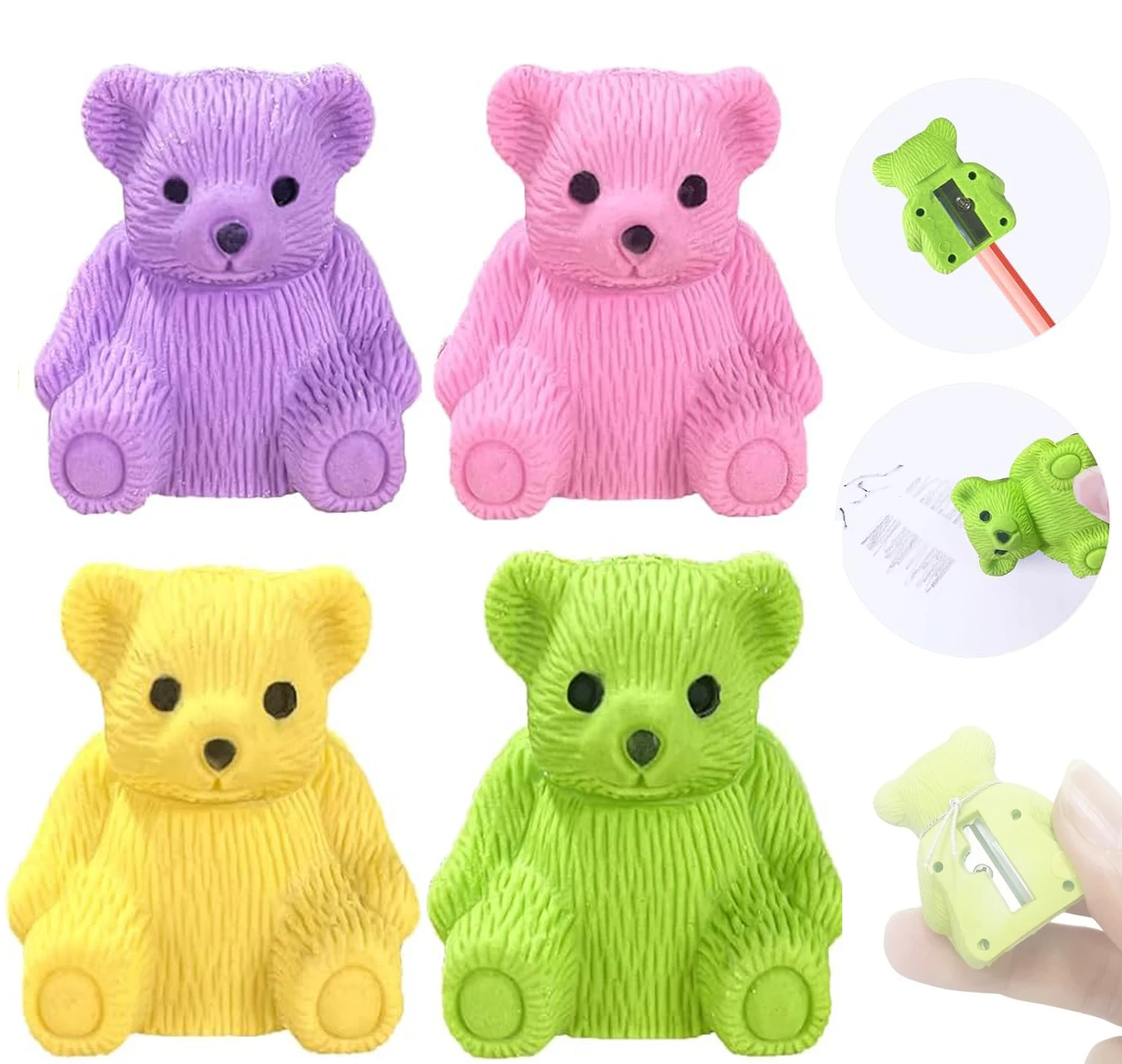 

Точилка для карандашей в форме медведя 2-в-1