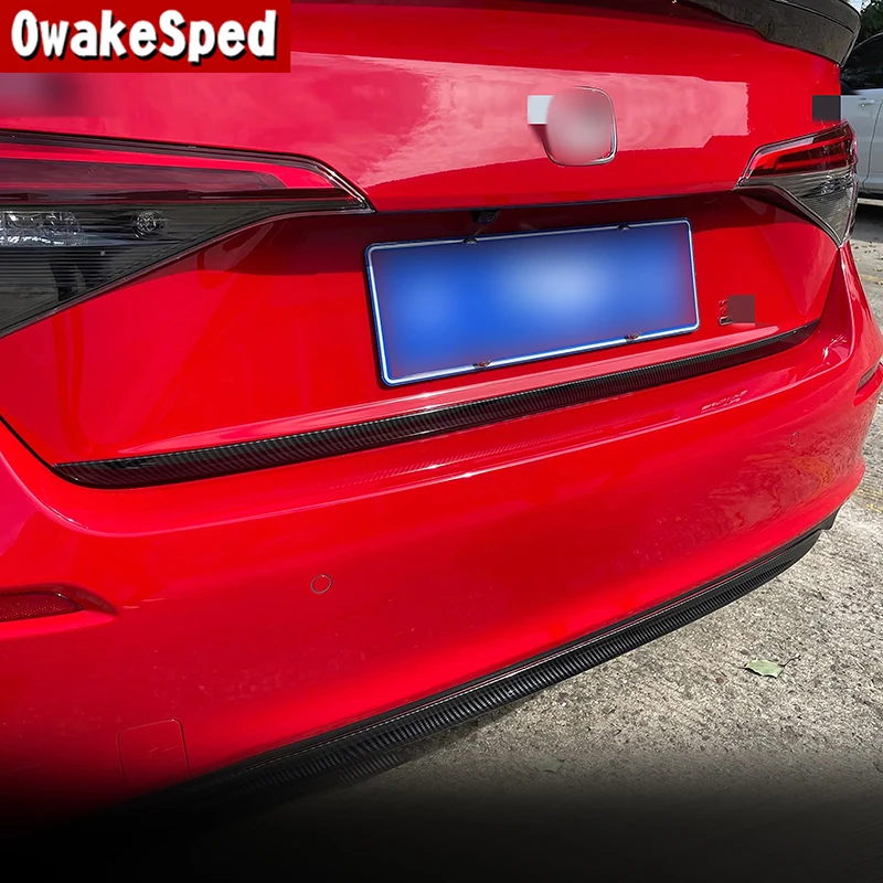 

Автомобильные аксессуары, накладка на передний бампер, губа, задняя яркая полоса против столкновений из углеродного волокна, цветная накле...