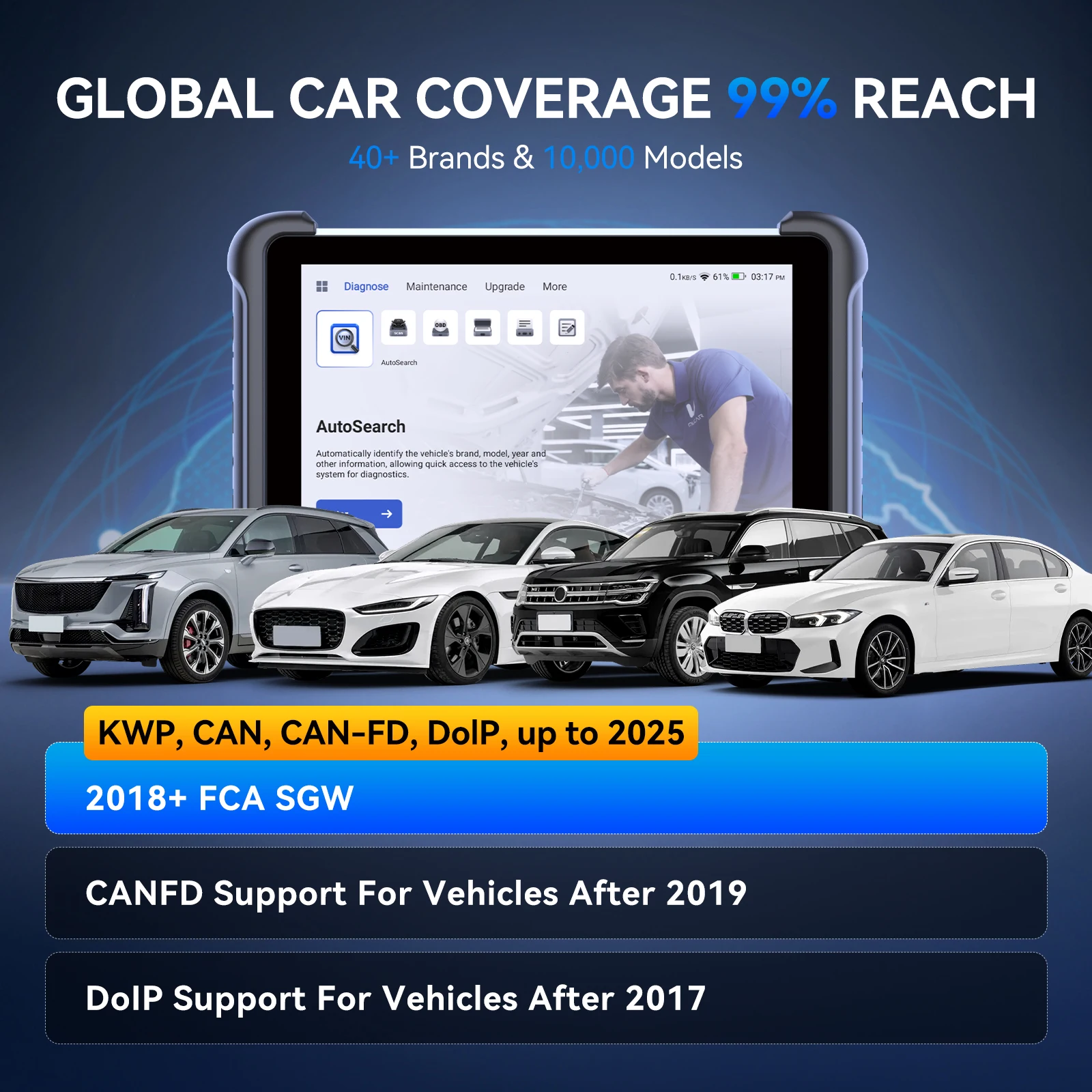 MUCAR 892BT Профессиональный диагностический инструмент OBD2 Диагностика всех систем