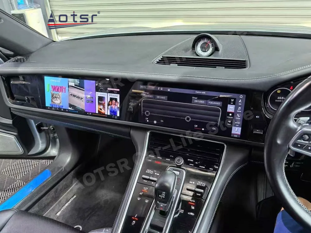 Фото Двухэкранный мультимедийный GPS-навигатор на Android 15 для Porsche Panamera 2017-2023: автомагнитола, стереоресивер, головное устройство №5