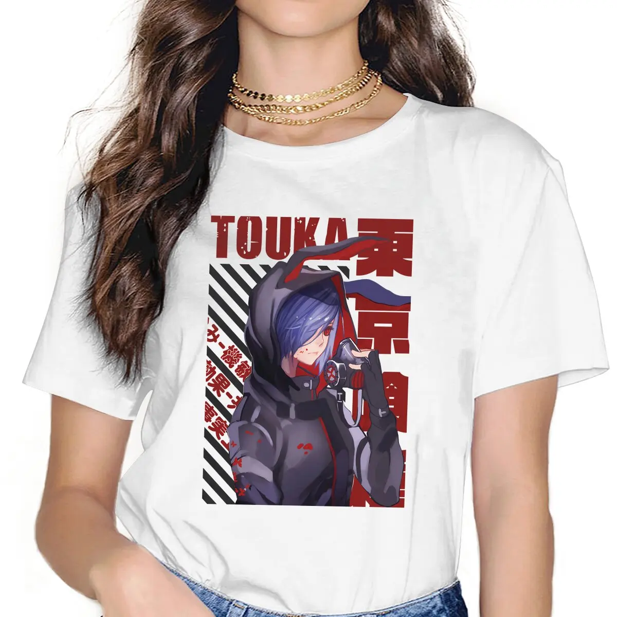

Touka Kirishima Tokyo Ghoul Women T Shirt Fashion Unisex Crewneck TShirt Harajuku