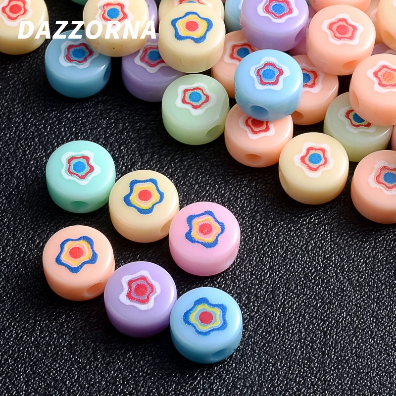 

30 шт., разноцветные Круглые бусины-разделители, 8 мм