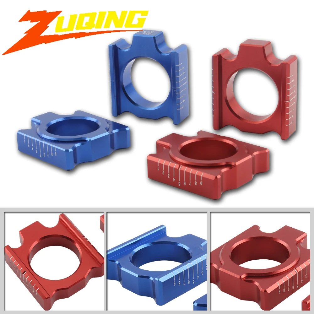 

Motorcycle CNC Rear Flat Fork Spindle Chain Adjuster Axle Blocks For Honda CR125R 250R CRF250R/X 450X/R Dirt Bike Accessories