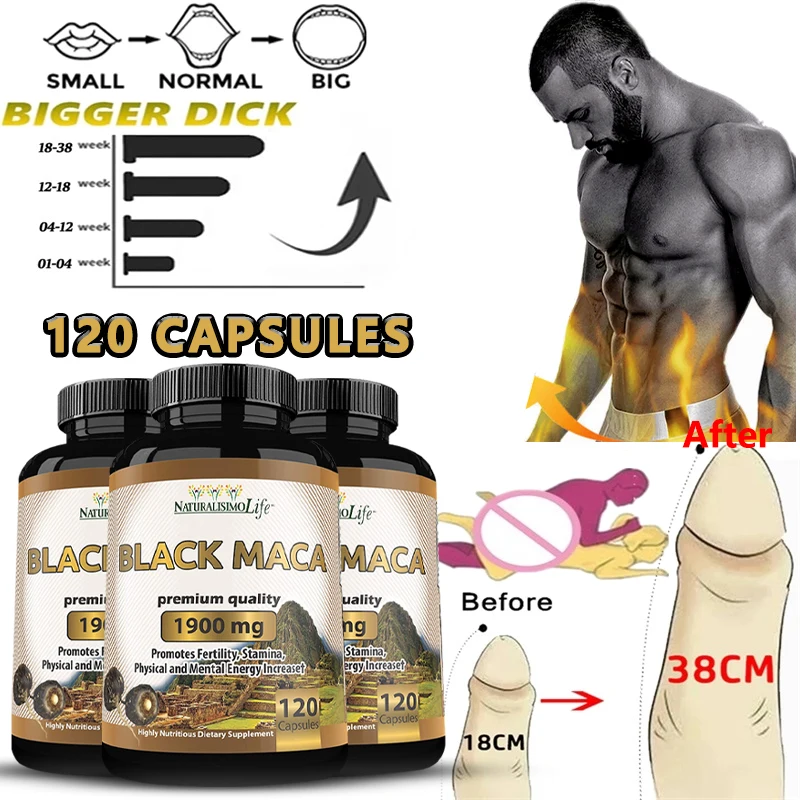 

Organic Black Maca, 1,900 Mg Per Serving Natural Energy Booster Peruvian Maca Unisex