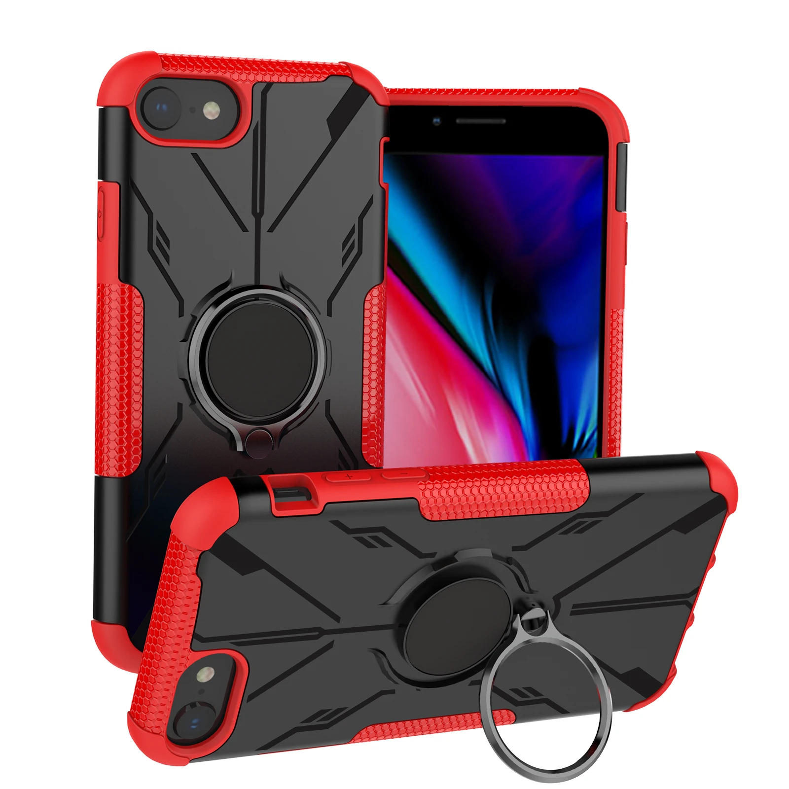 

Ring Back Cover Armor ShockProof Case For Xiaomi Redmi Note 9 10 11 4G 5G 9T 10T 10C 11 Pro 11S K40S Poco M3 Gaming Phone Cover