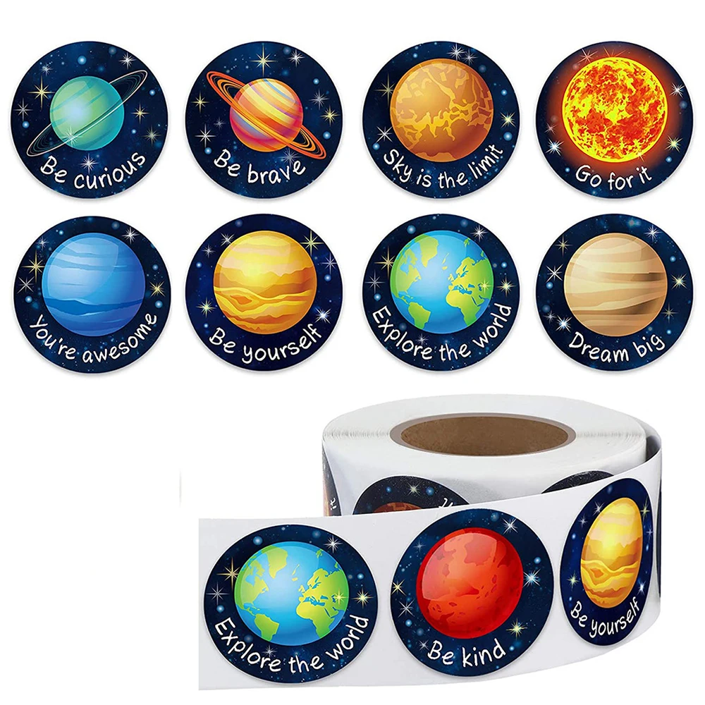 

500 шт./рулон, наклейки на солнечную систему