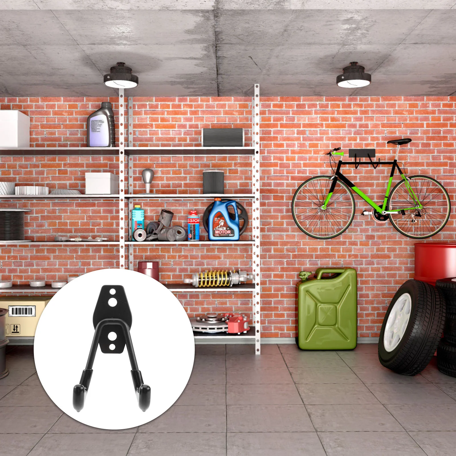 

Hooks Garage Storage Wall Mount Tool U Bike Utility Hanging Metal Steelbikes Hangers Organizinghook Organizer