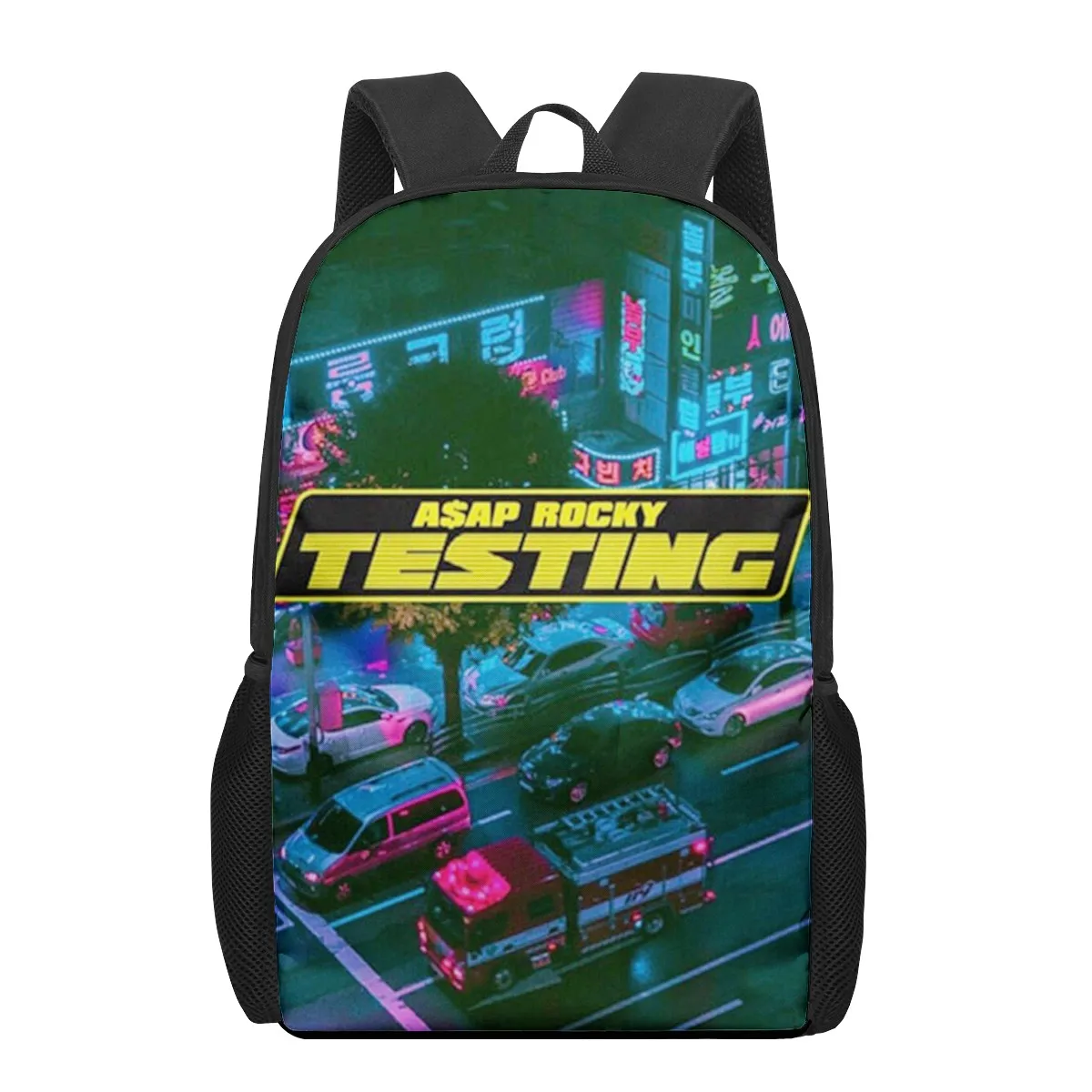 Asap Rocky Rapper TESTING  3D Print School Backpack for Boys Girls Teenager Kids Book Bag Casual Shoulder Bags 16Inch Satchel Mo