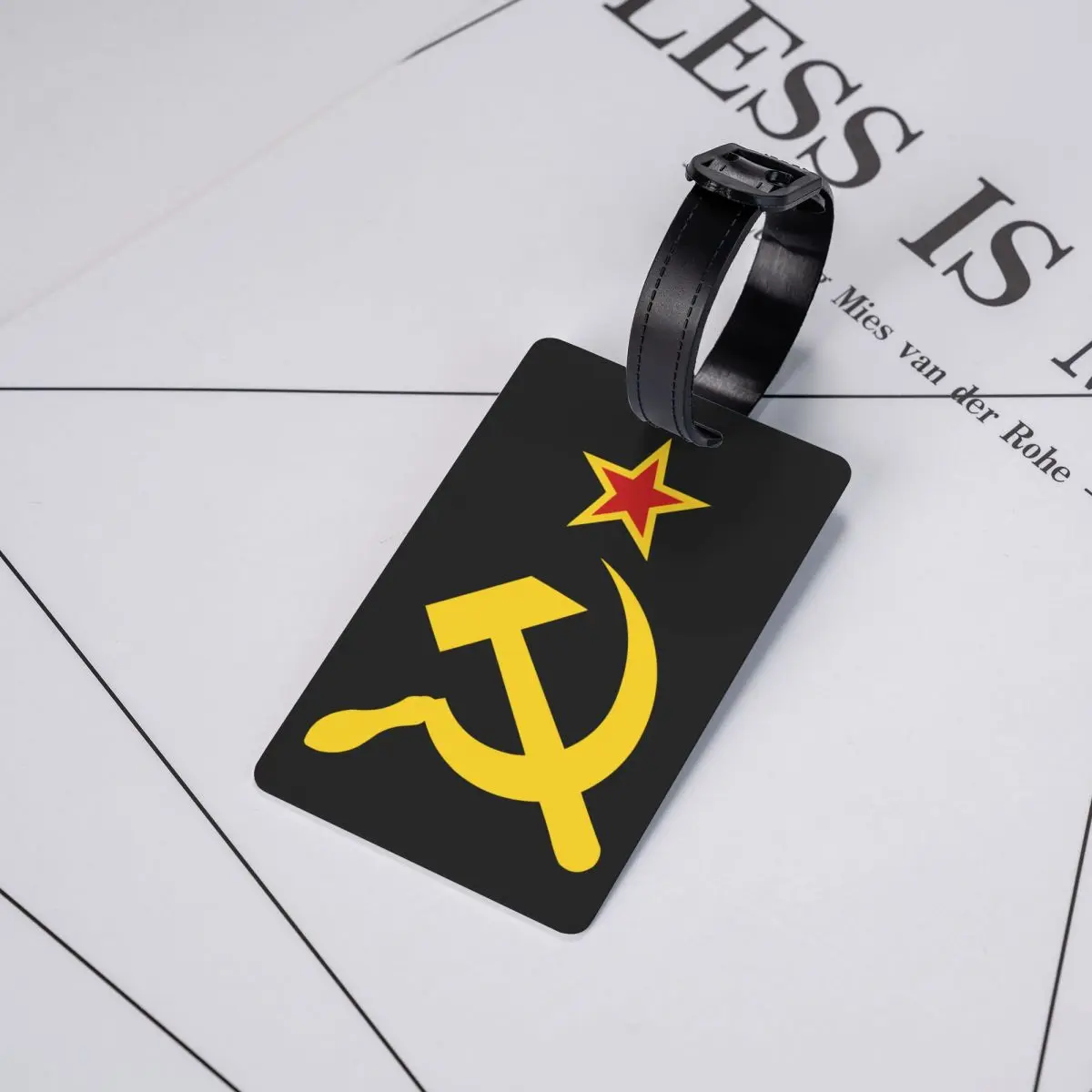 Багажная бирка с русским советским флагом на заказ защита конфиденциальности CCCP