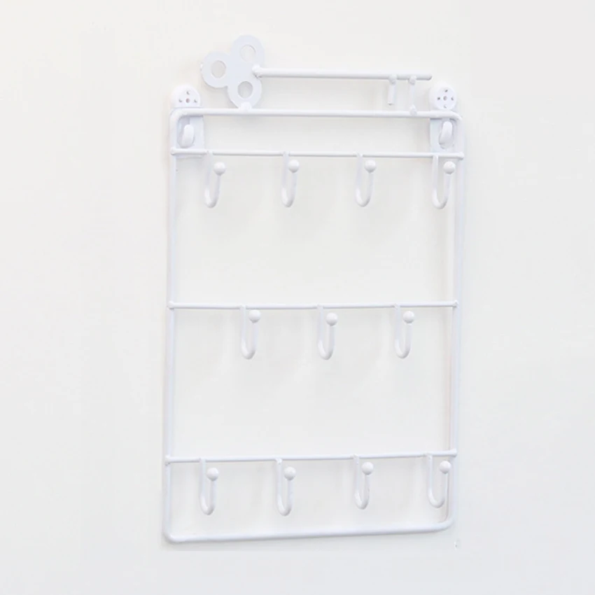 

Modern Style Iron Wall Mounted 11 Hangers Hooks Key Holder Coat Hat Storage Rack Practical Cloth / Keys Hooks