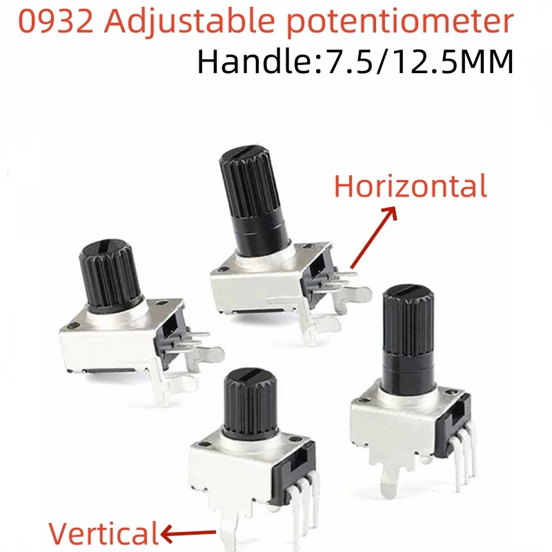 5 шт. RV09 тип 0932 вертикальный горизонтальный, регулируемый резистор потенциометра 103 503 10K50K100K5K2K1K