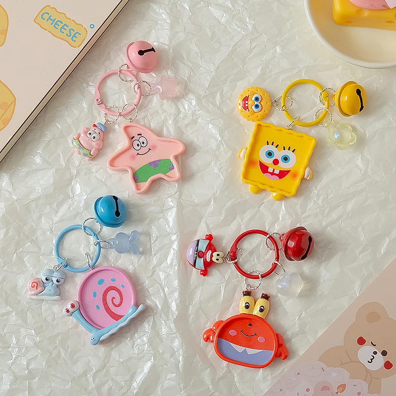 Фото Kawaii Губка Боб Квадратные Штаны Большая Звезда Брелок Милая Девушка Сердце Исследование Кулон На День Рождения Лучший Друг Подарок Аксессуары №1
