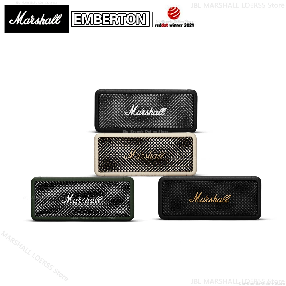 

Original Marshall Emberton Wireless Bluetooth Speaker Outdoor Portable IPX7 Waterproof Sports Speaker Stereo Bass Sound Speakers