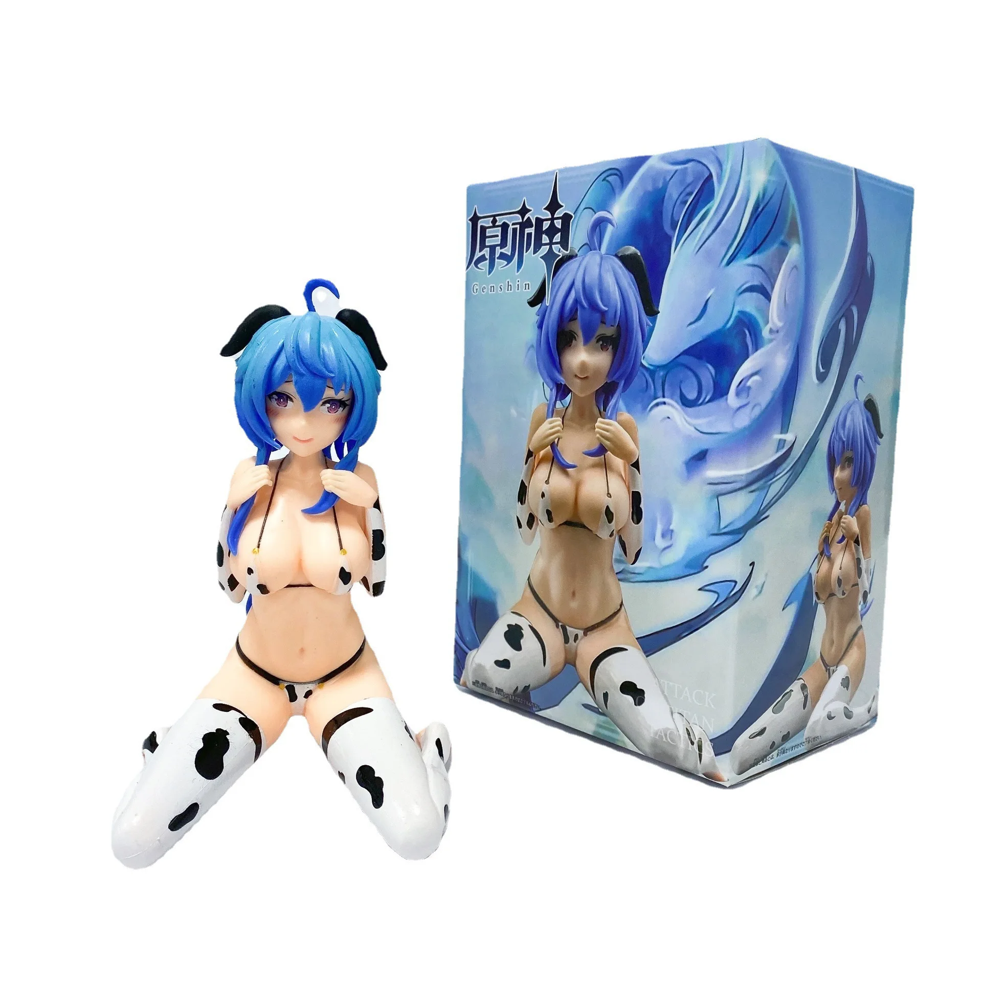 

Boxed 2022 New Genshin Impact Gan Yu Sexy Sitting Ver. PVC Action Figure Anime Paimon GanYu Collectible Model Gift Toy 14cm