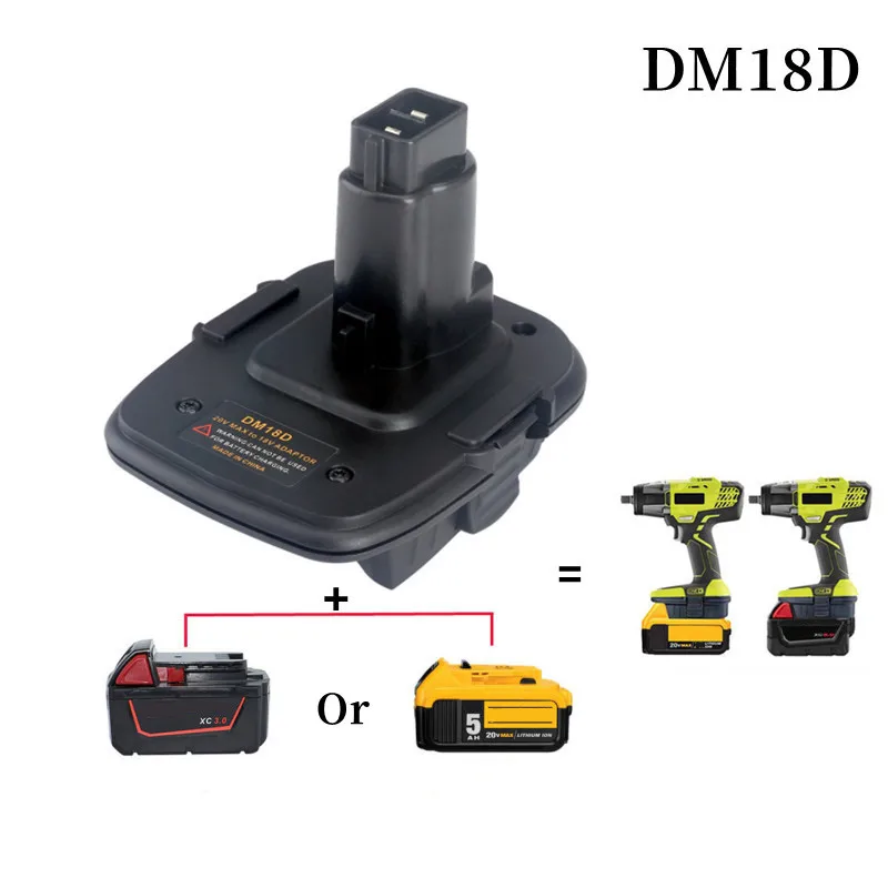 

DM18D Adapter Suitable For Dewalt To Nickel 14.4V-18V Lithium Battery Tool Converter