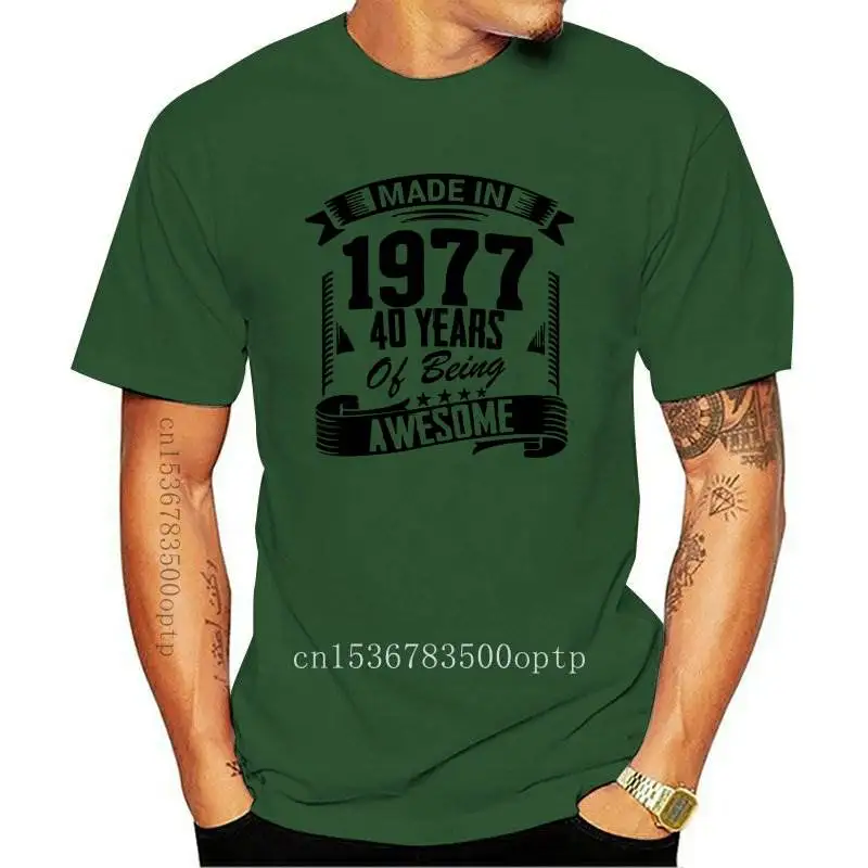 

T-shirt Baru Lengan Pendek Pria Aw Fashion 'S Made In 1977 - 40 Years Of Being Awesome - Birthday Premium T-shirt Pria