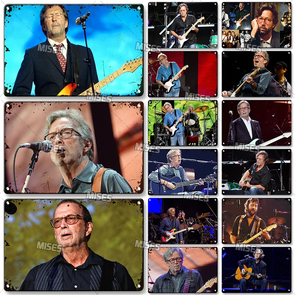 Металлический знак Эрик Клэптон, музыкальный Эрик, декоративная пластина, певец, металлический жестяной знак для дома, кафе, клуба, металлическая табличка, настенный промышленный Декор