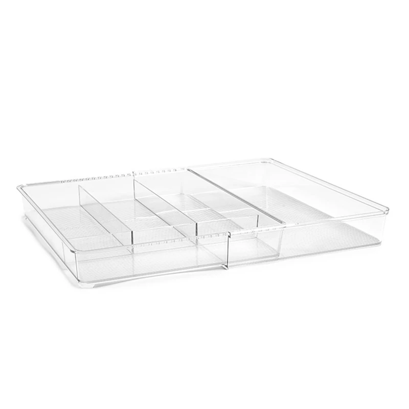 

Kitchen Drawer Organizer - Silverware Organizer - Utensil Holder And Cutlery Tray With Grooved Drawer Dividers
