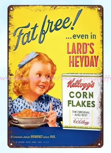 Старинный дом 1950s kellogg's кукурузные хлопья Детство памяти металлический