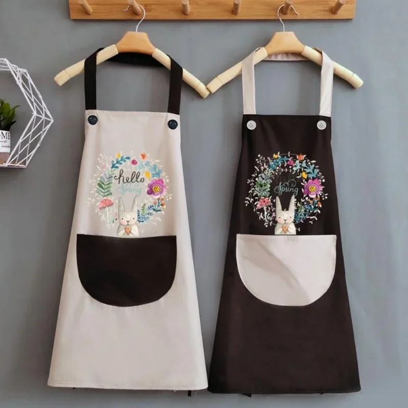 

Women's Apron Waterproof Household PVC Oil-proof Aprons For Chef Cooking Baking Home Cleaning Restaurant Kitchen Accessories