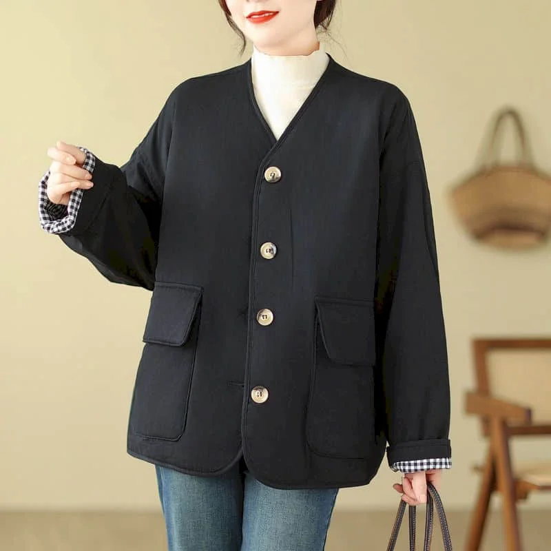 Блейзеры для женщин повседневные куртки с длинными рукавами и v-образным вырезом