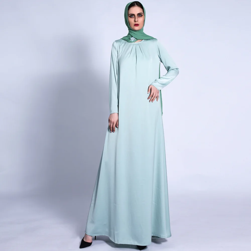 

Dress Muslim Long Robe Femme Musulmane Kaftan Hijab Abaya Dubai Islam Caftan Marocain Islamic Clothing Solid Eid Dresses Abayat