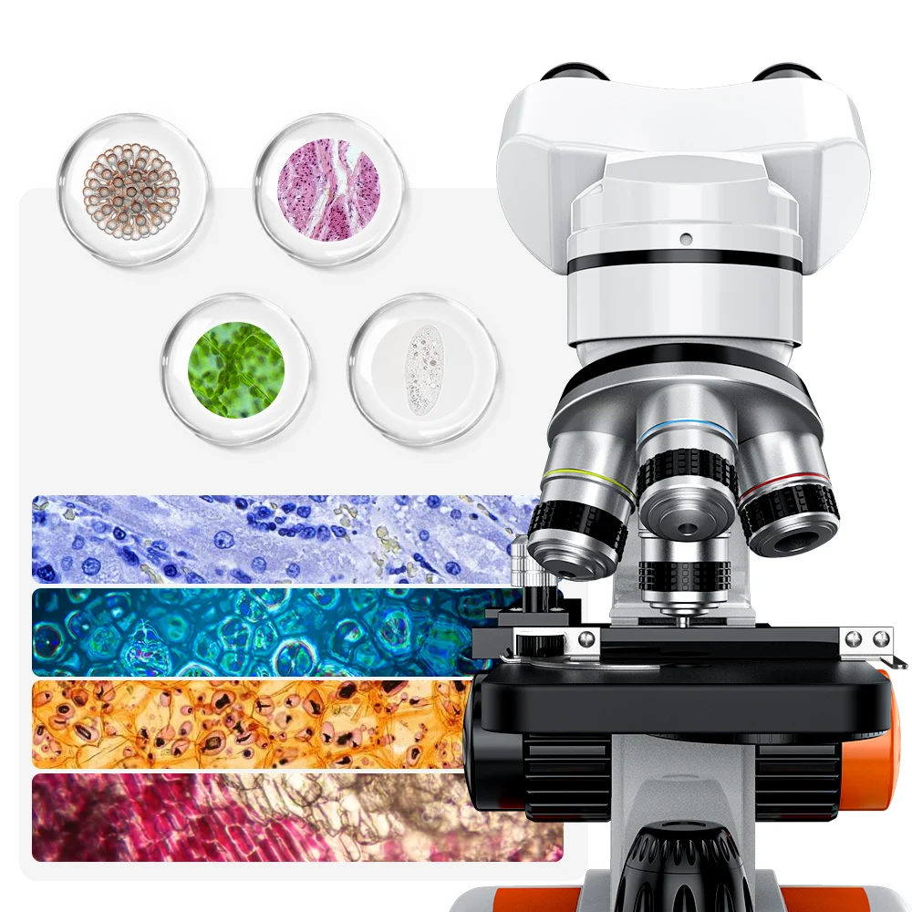 Профессиональный бинокулярный микроскоп модель 15000X искусственное освещение с