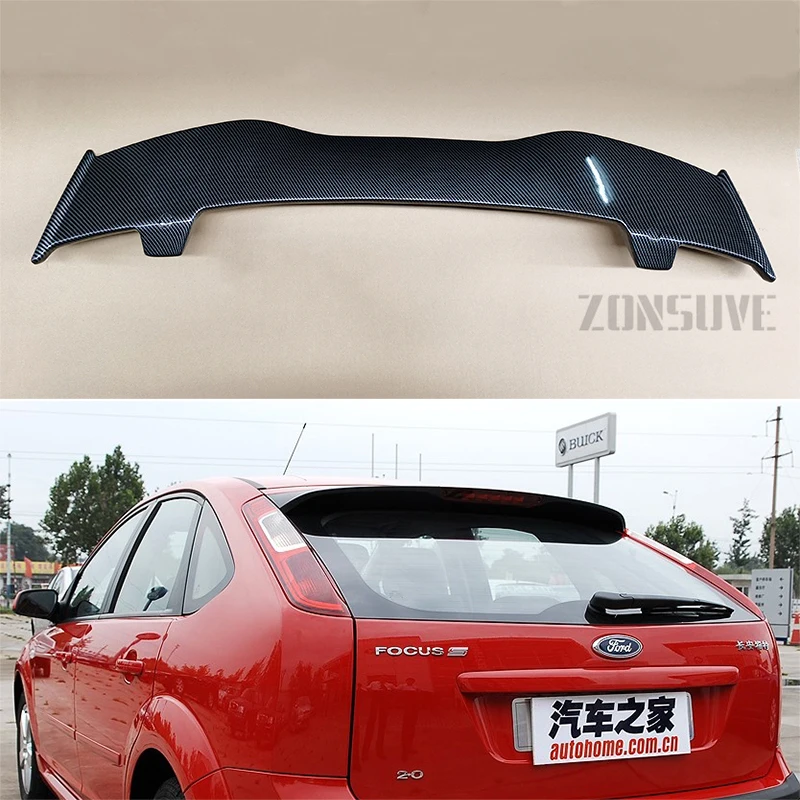 Для Ford Focus 2005-2008 год спойлер ABS пластик хэтчбек крыша заднее крыло комплект кузова