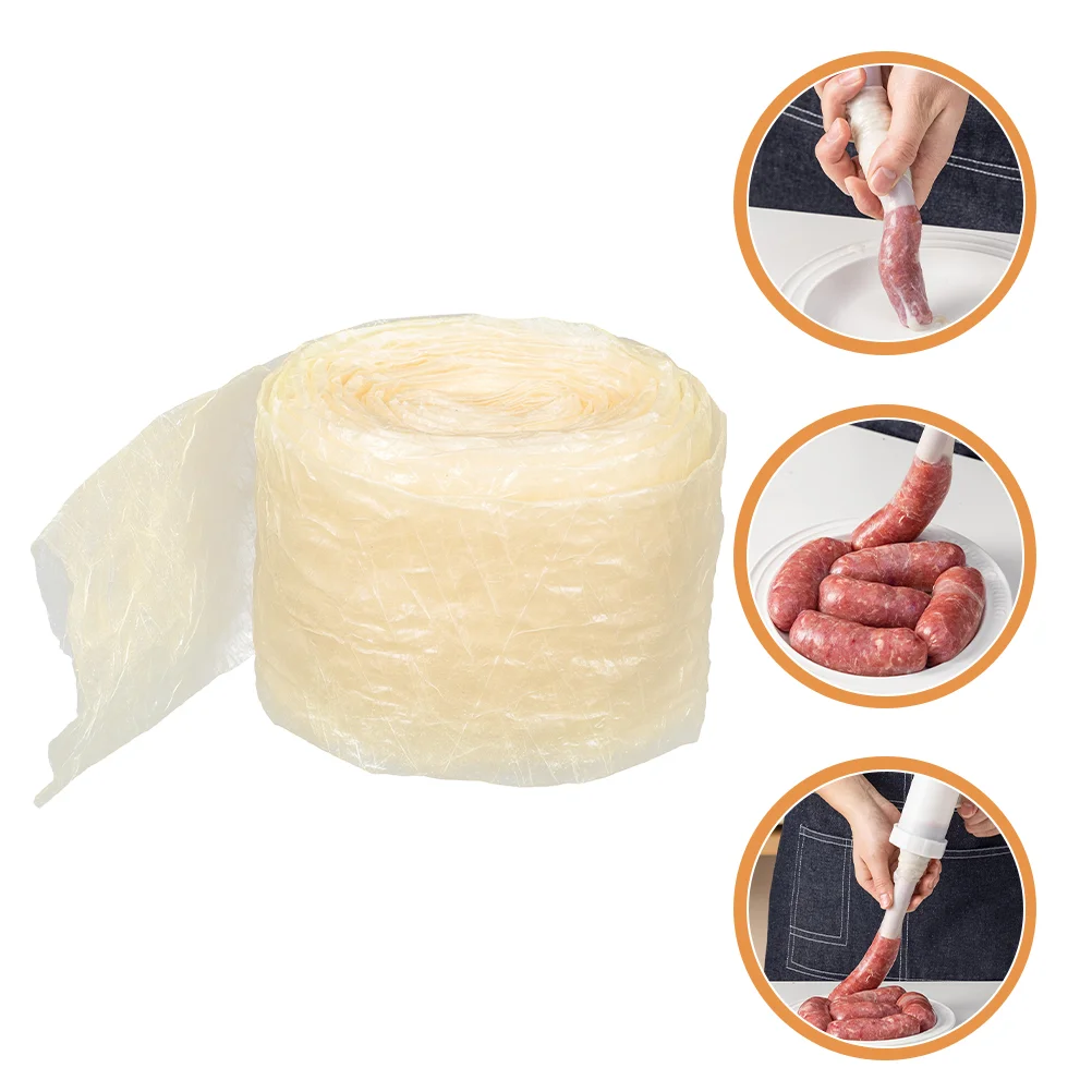 

Ham Sausage Casings Breakfast Sausages Wrapper Collagen Natural Making Accessory