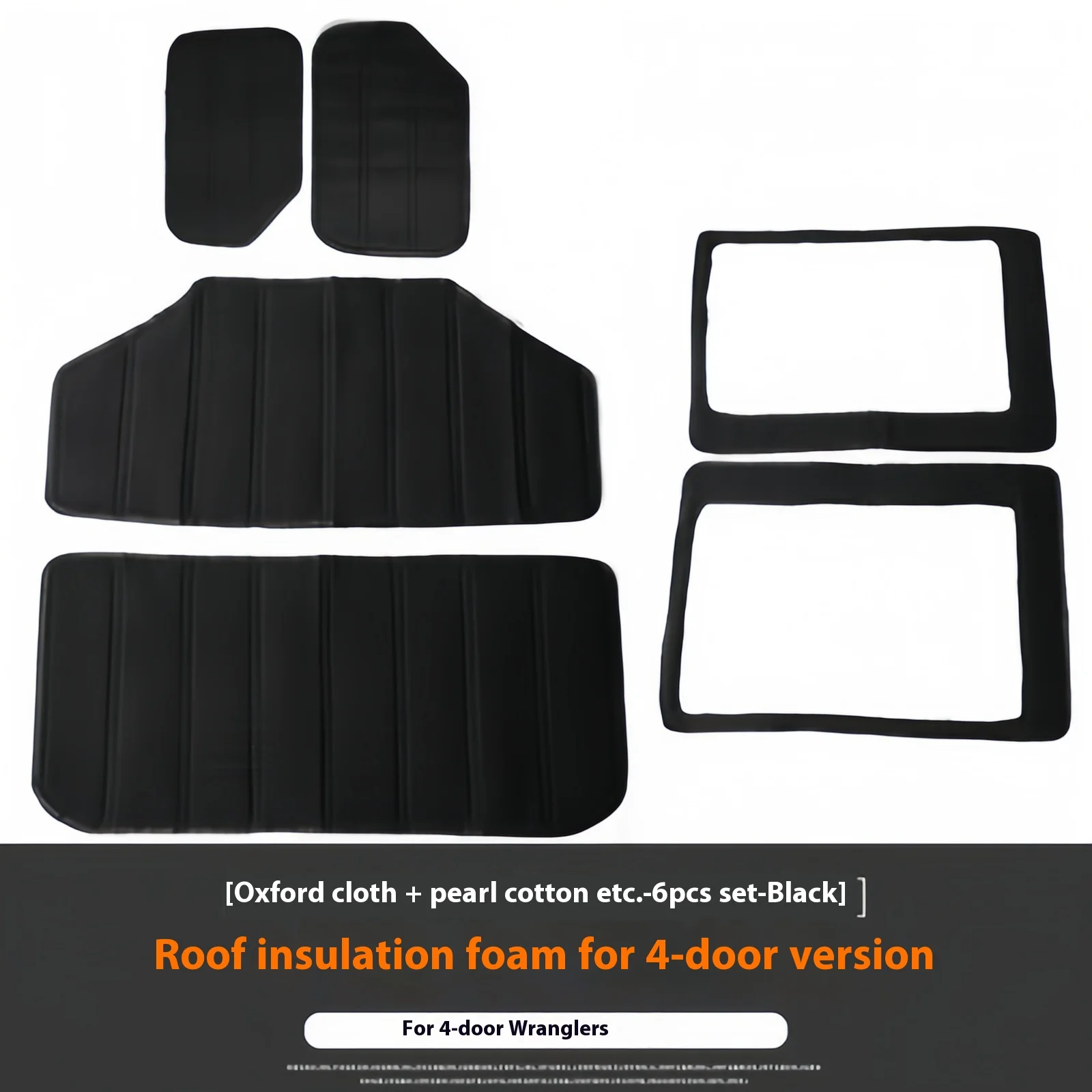 Теплоизоляционный хлопковый чехол для крыши/заднего окна, звуковой коврик для Jeep Wrangler JK Jl 2012-2021 2/4-дверный салон автомобиля
