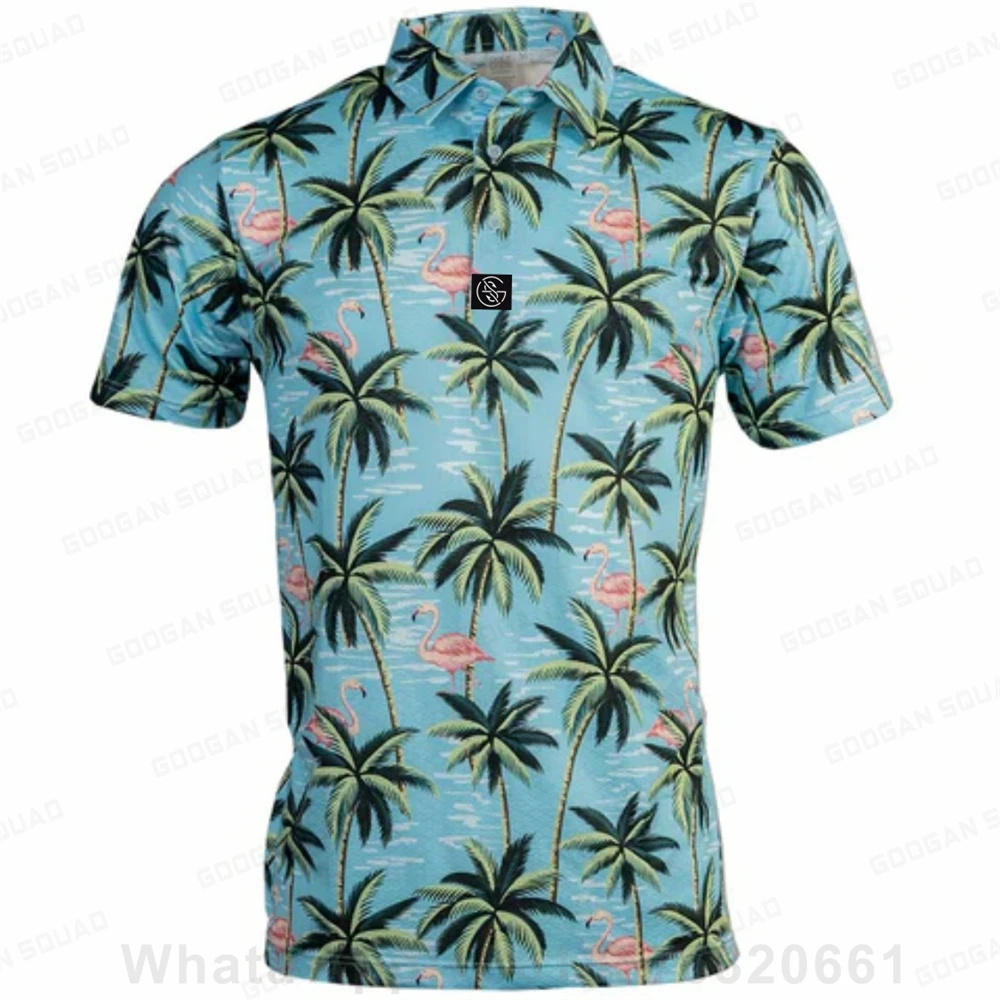 High Quality Short Sleeve Men Golf Polo Shirts Quick Dry Volleyball Badminton Sports Polo Shirt Fashion Printing Casual Clothing